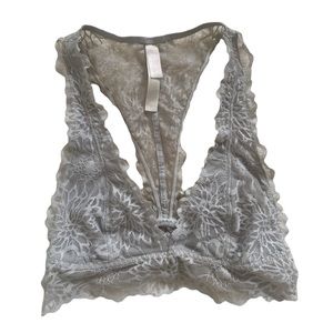 Victoria's Secret PINK Bralette Grey Racer back light lining Size XS